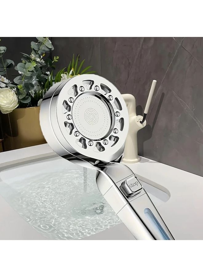 Black Pressurized Shower Head 24 Types Tilted Bath Bully With Lotus Design - Image 4